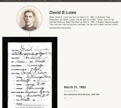 David B Lowe record1