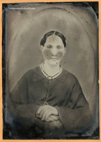 Strange tintype portrait of a woman