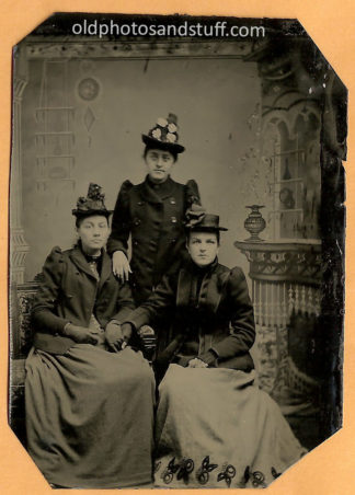 6th Plate Tintype Three Women